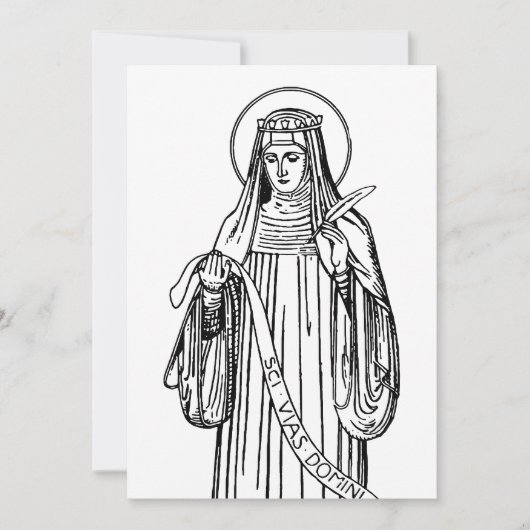 ビンゲンの聖ヒルデガルト 中世の神秘主義者 招待状 (正面)