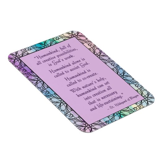 ビンゲン引用文磁石のセント・ヒルデガール マグネット (右側)