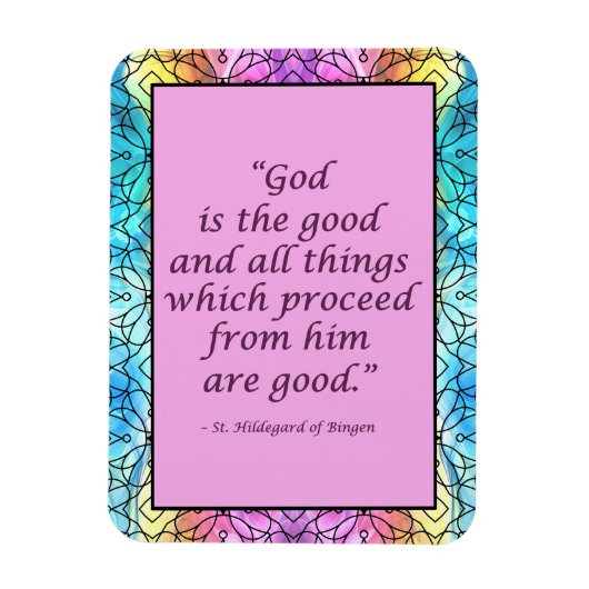 ビンゲン引用文磁石のセント・ヒルデガール マグネット (縦)