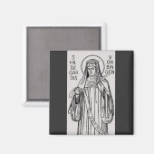 ビンゲン・ベネディクト修道院の聖ヒルデガード マグネット (正面/裏面)