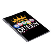 ビンゴおもしろいガールビンゴボールクイーン女子 ノートブック (右側)