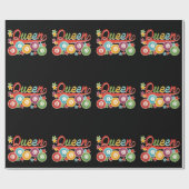 ビンゴおもしろいガールビンゴボールクイーン ラッピングペーパー (フラット)