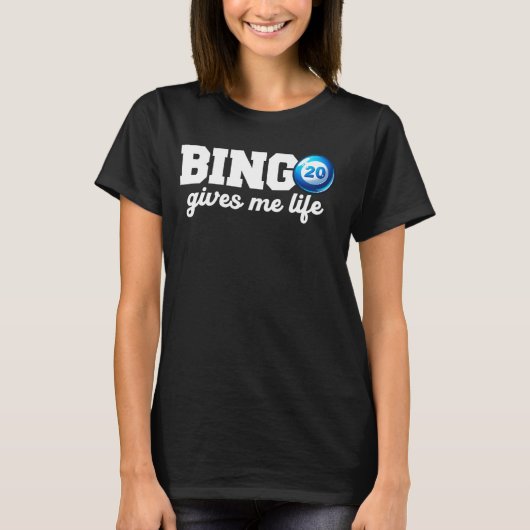ビンゴおもしろいゲームビンゴ与えミライフデザイン Tシャツ (正面)