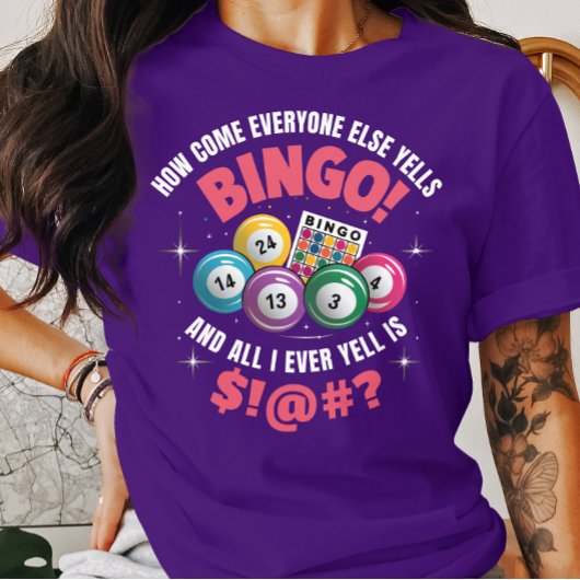 ビンゴおもしろいゲーム他のすべての人がビンゴを叫ぶ Tシャツ