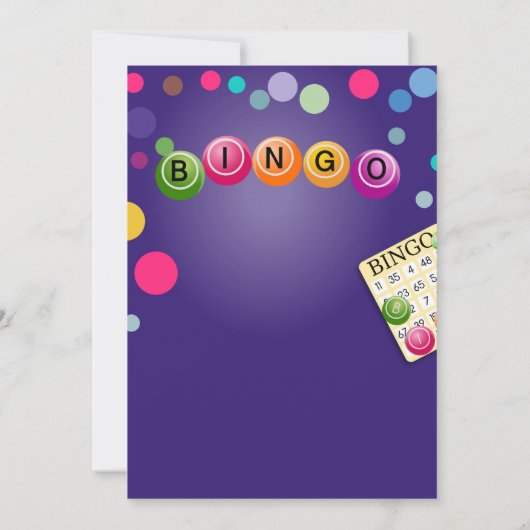 ビンゴおもしろいナイト招待状資金調達者 招待状 (裏面)