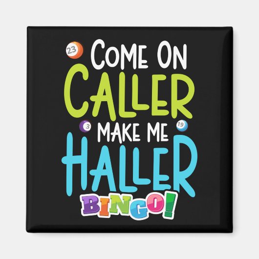 ビンゴおもしろいプレイヤーが私をホラーにする マグネット (正面)