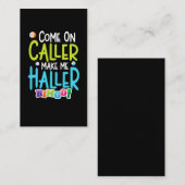 ビンゴおもしろいプレイヤーが私をホラーにする 名刺 (正面/裏面)