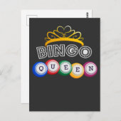 ビンゴおもしろいプレイヤークイーングラニーギャンブラーのユーモア ポストカード (正面/裏面)