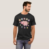 ビンゴおもしろいボール付きビンゴ豚 Tシャツ (正面フル)
