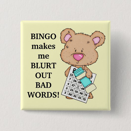 ビンゴが私を作るボタン 缶バッジ (正面)