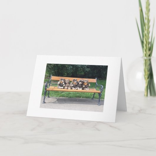 ビンゴくまの挨拶状 カード (正面)