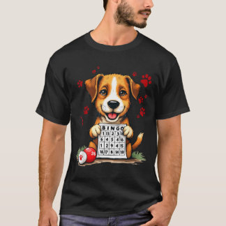 ビンゴと犬 楽しいビンゴ 愛してるビンゴと犬 ギフト Tシャツ