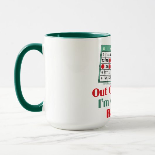 ビンゴのおもしろいなことわざ マグカップ (左)