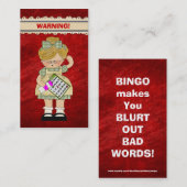 ビンゴのおもしろいの漫画の小型落書きカード 名刺 (正面/裏面)