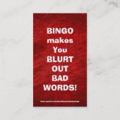 ビンゴのおもしろいの漫画の小型落書きカード 名刺 (裏面)