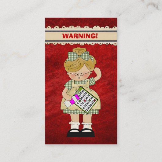 ビンゴのおもしろいの漫画の小型落書きカード 名刺 (正面)