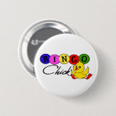 ビンゴのひよこ 缶バッジ (正面&裏面)