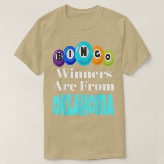 ビンゴの勝者はオクラホマおもしろいゲームナイトBから Tシャツ (デザイン正面)