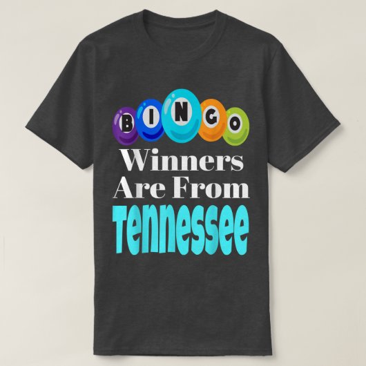 ビンゴの勝者はテネシーのゲームおもしろい・ナイトから Tシャツ (デザイン正面)