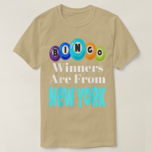 ビンゴの勝者はニューヨークおもしろいゲームナイトBより Tシャツ (デザイン正面)