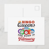 ビンゴの女王は2月に生まれる ポストカード (正面/裏面)