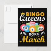 ビンゴの女王は3月に生まれる ポストカード (正面/裏面)
