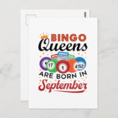 ビンゴの女王は9月に生まれる ポストカード (正面/裏面)