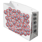 ビンゴの球の幸運な勝者の数々のなイメージのビンゴ ラージペーパーバッグ (裏面アングル)