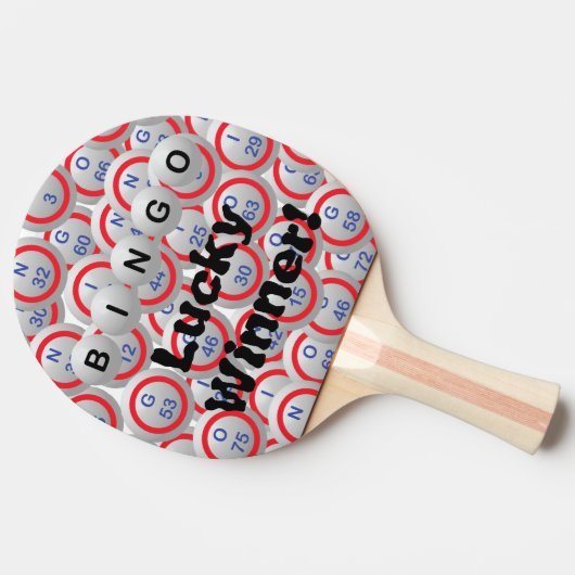 ビンゴの球の幸運な勝者は罵ります 卓球ラケット (横)