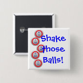ビンゴの球はそれらの球を揺すります 缶バッジ (正面&裏面)