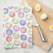 ビンゴの球 キッチンタオル (四つ折り)