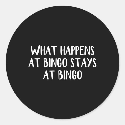 ビンゴのBingo滞在時に発生 ラウンドシール (正面)