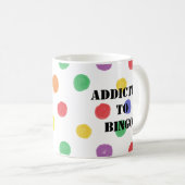 ビンゴのDabberのおもしろマグカップへのパーソナライズな常習している コーヒーマグカップ (正面右)