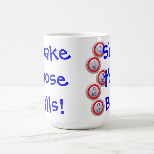 ビンゴはそれらを訪問者揺すります コーヒーマグカップ (中央)