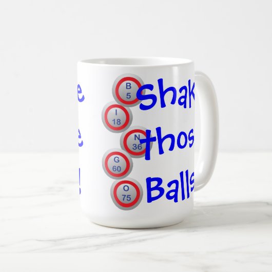 ビンゴはそれらを訪問者揺すります コーヒーマグカップ (正面右)