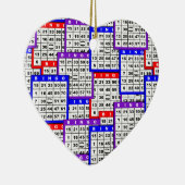 ビンゴはパターンを梳きます セラミックオーナメント (右)