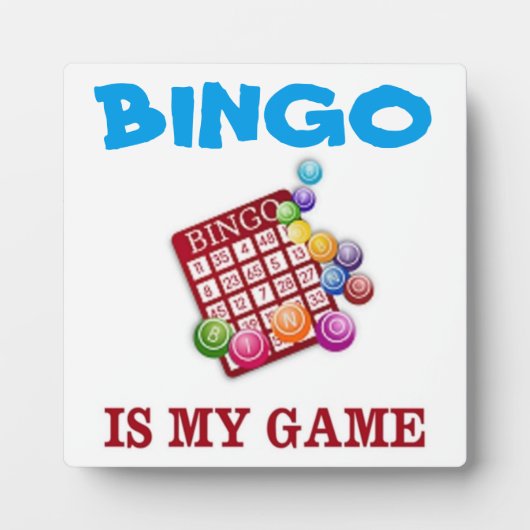 ビンゴは私のゲーム フォトプラーク (正面)