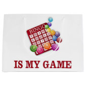 ビンゴは私のゲーム ラージペーパーバッグ (正面)