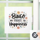 ビンゴは私のチケットと幸福ビンゴおもしろいゲーム ウィンドウサイン (ホーム)