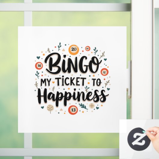 ビンゴは私のチケットと幸福ビンゴおもしろいゲーム ウィンドウサイン (ホーム)