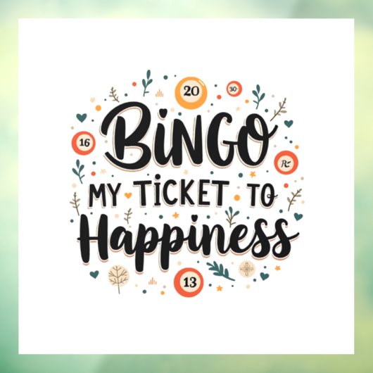 ビンゴは私のチケットと幸福ビンゴおもしろいゲーム ウィンドウサイン (シート3)