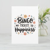 ビンゴは私のチケットと幸福ビンゴおもしろいゲーム サンキューカード (スタンド正面)