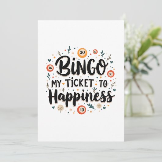 ビンゴは私のチケットと幸福ビンゴおもしろいゲーム サンキューカード (スタンド正面)