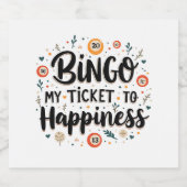 ビンゴは私のチケットと幸福ビンゴおもしろいゲーム ビールラベル (シングルラベル)