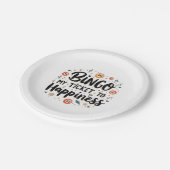 ビンゴは私のチケットと幸福ビンゴおもしろいゲーム ペーパープレート (アングル)