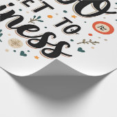 ビンゴは私のチケットと幸福ビンゴおもしろいゲーム ラッピングペーパー (角)