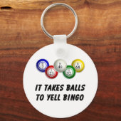 ビンゴを叫ぶにはボールが必要 キーホルダー (正面)