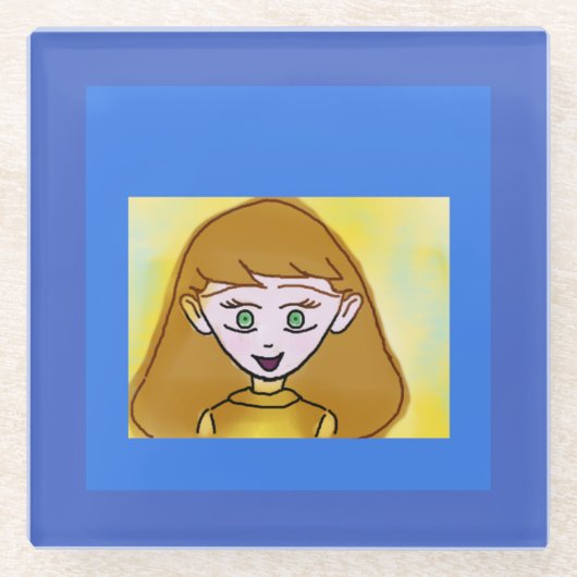 ビンゴアニメステファニーコースター ガラスコースター (正面)