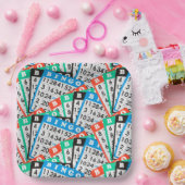 ビンゴカラフルカードコレクション ペーパープレート (パーティー)