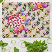 ビンゴカラフルカード キッチンタオル (折り畳み)